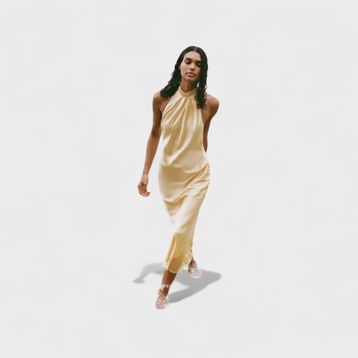 Anabela | Vestido Halter Satinado - Image 3