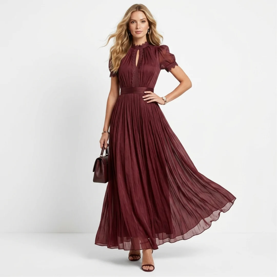 Bárbara | Vestido Longo com Decote Baixo
