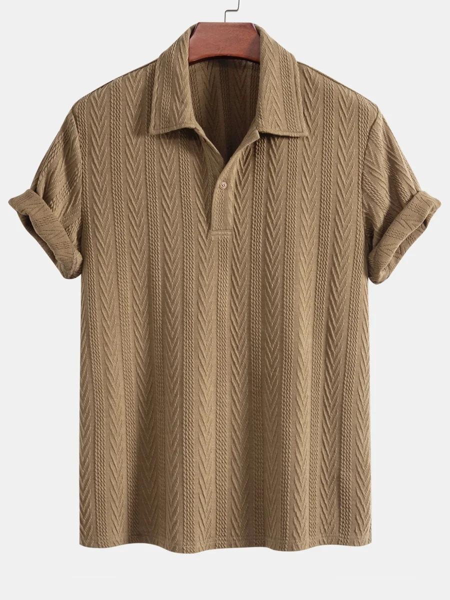 Amalfi | Polo de Jacquard Geométrico Tricotado - Image 8