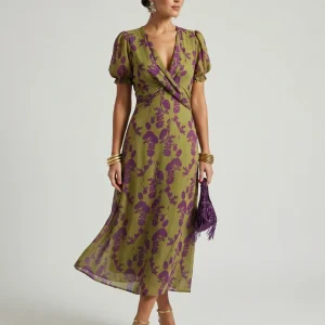 Adelaide | Vestido Midi Floral Relaxado