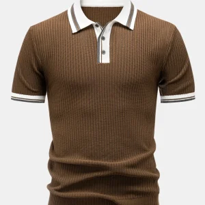 Symi | Camisa Polo de Malha com Detalhe em Contraste
