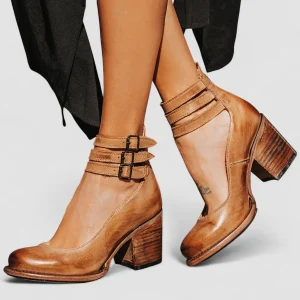 Xana | Sapatos de Salto Alto com Tiras Múltiplas e Sola Grossa