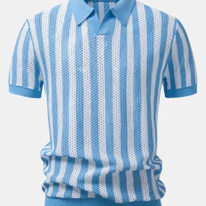Kefalonia | Polo de Malha com Gola Johnny Stripe