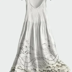 Albina | Vestido com Renda Inglesa