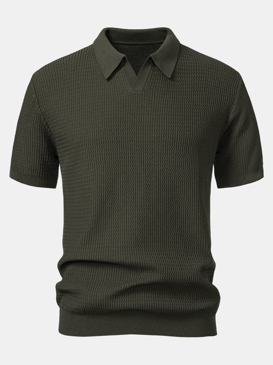 Skiathos | Polo de V Neck em Malha Jacquard - Image 6