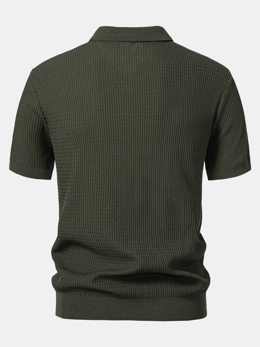 Skiathos | Polo de V Neck em Malha Jacquard - Image 7