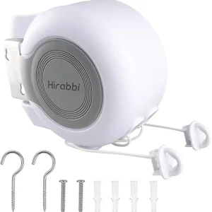 Estendal Retráctil Duplo 30m HOXSURY – Interior e Exterior, Resistente, Parede