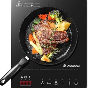 Placa de Indução Portátil AAOBOSI 2000W – 20 Níveis + Booster