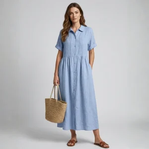 Piedade | Vestido-Camisa Descontraído