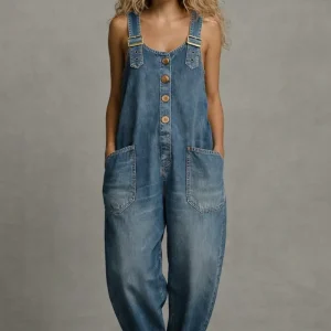 Alice | Macacão de Denim Elegante com Bolsos