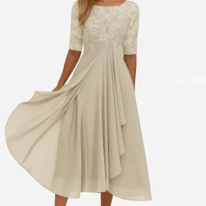 Valentina | Vestido Renda Manga 3/4