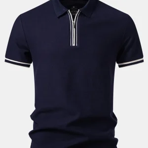 Corfu | Polo com Zíper e Detalhes em Contraste