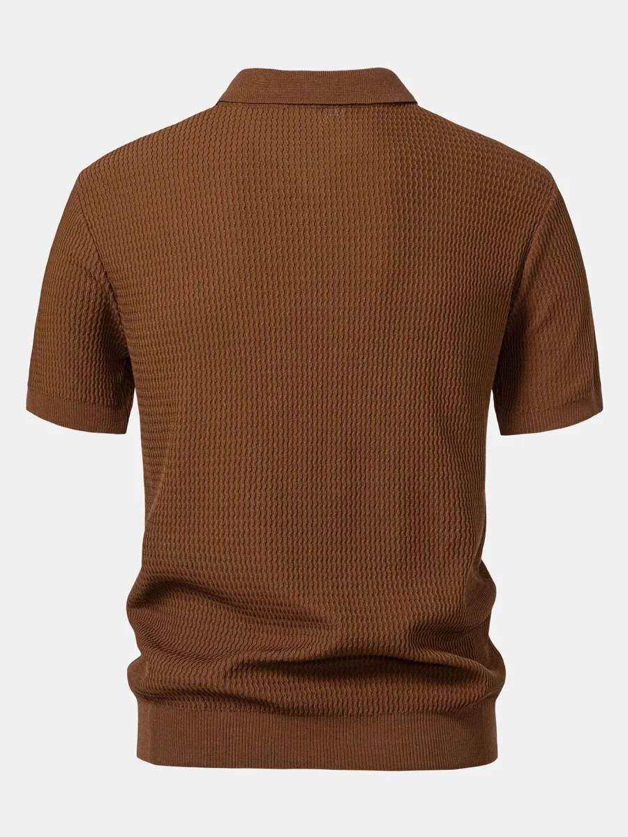 Skiathos | Polo de V Neck em Malha Jacquard - Image 9