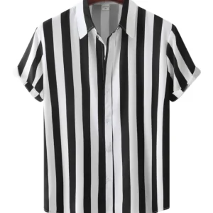 Capri | Camisa de Verão Listrada e Respirável