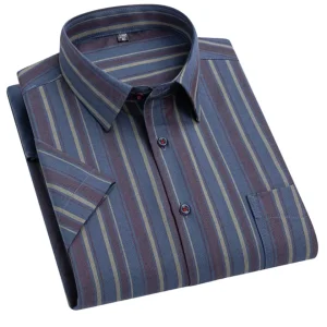 Marinha | Givalli - Camisa de Algodão de Manga Curta