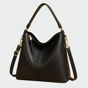 Lúcia | Bolsa Hobo de Couro Clássica