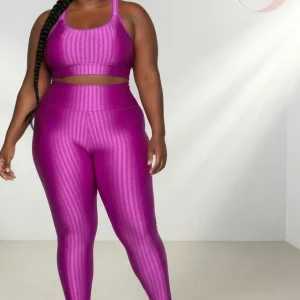 Conjunto Vibra Fitness Legging e Top em Poliamida (Plus Size)