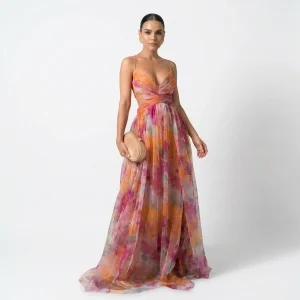 Margarida | Vestido Maxi com Estampado Floral