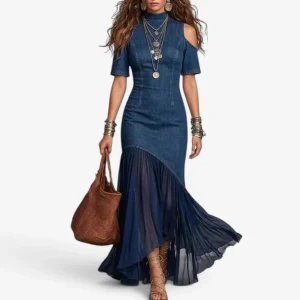 Zilda | Vestido de Jeans Longo