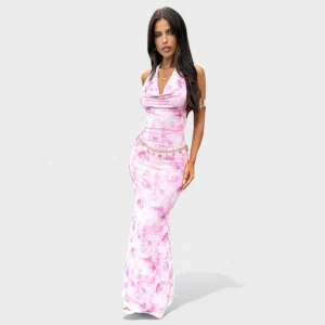 Donzília | Vestido Floral Cor | De | Rosa
