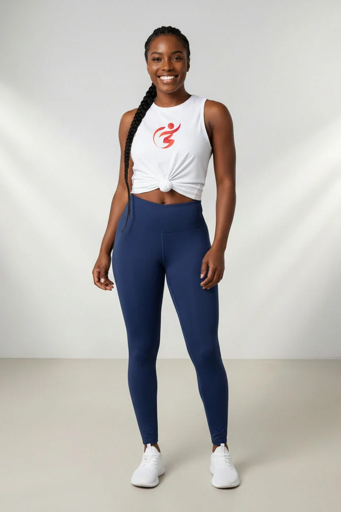Calça Legging Fitness Poliamida Lisa com Cós Alto (OUTLET) - Image 2