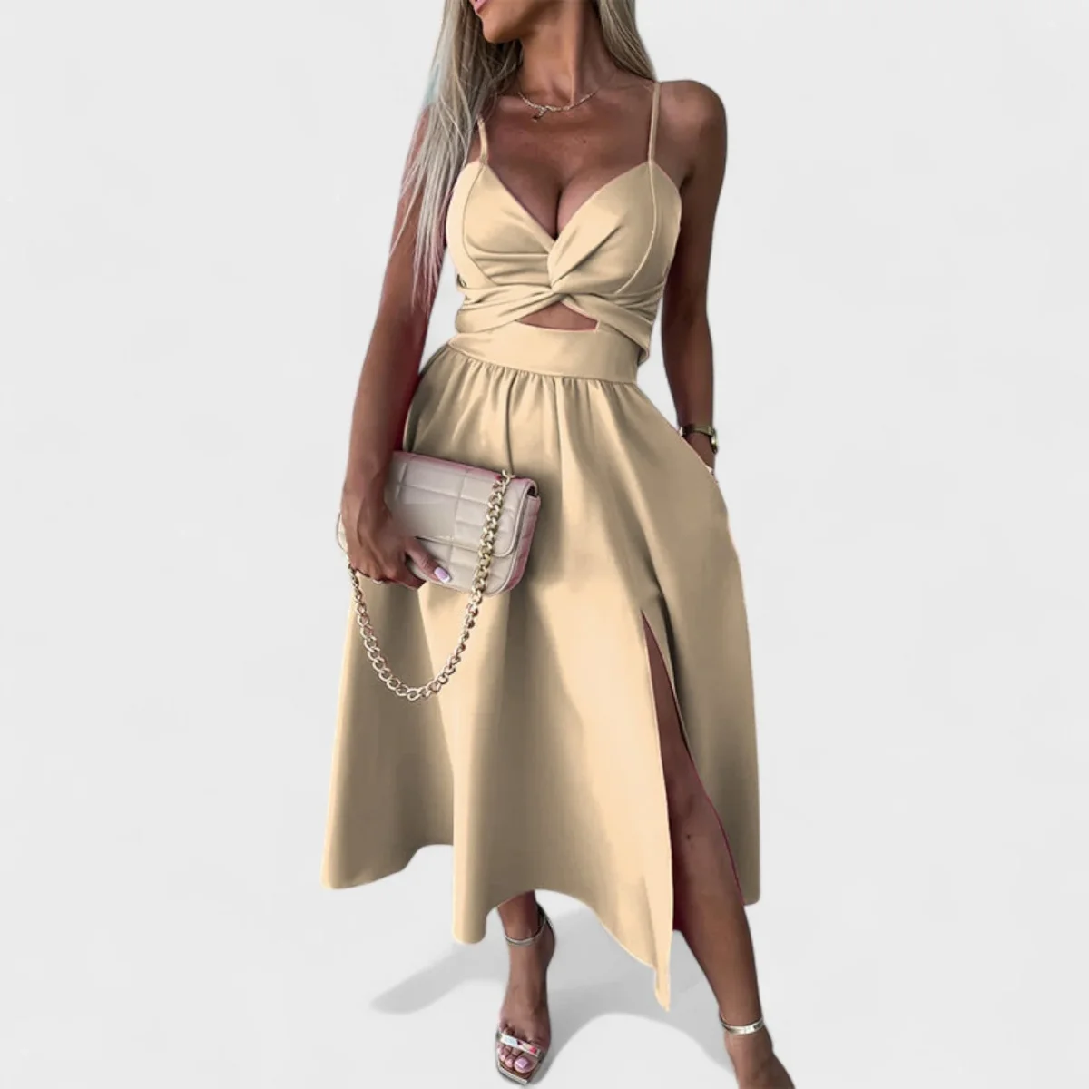 Célia | Vestido Midi com Abertura - Image 6