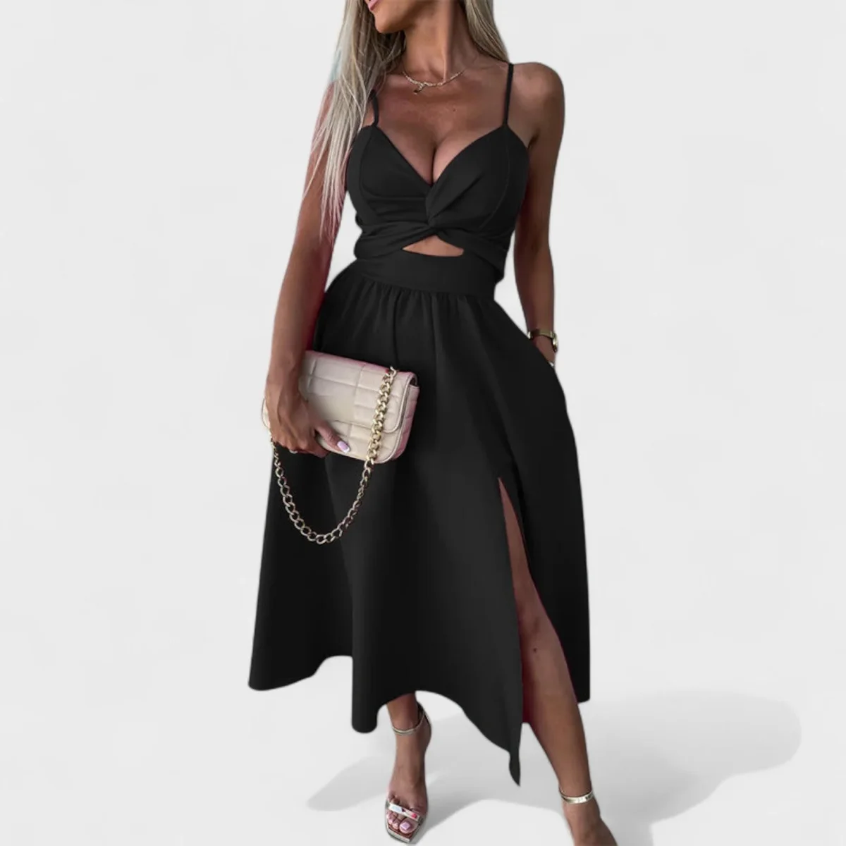 Célia | Vestido Midi com Abertura - Image 9