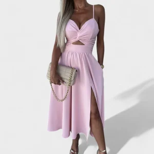 Célia | Vestido Midi com Abertura