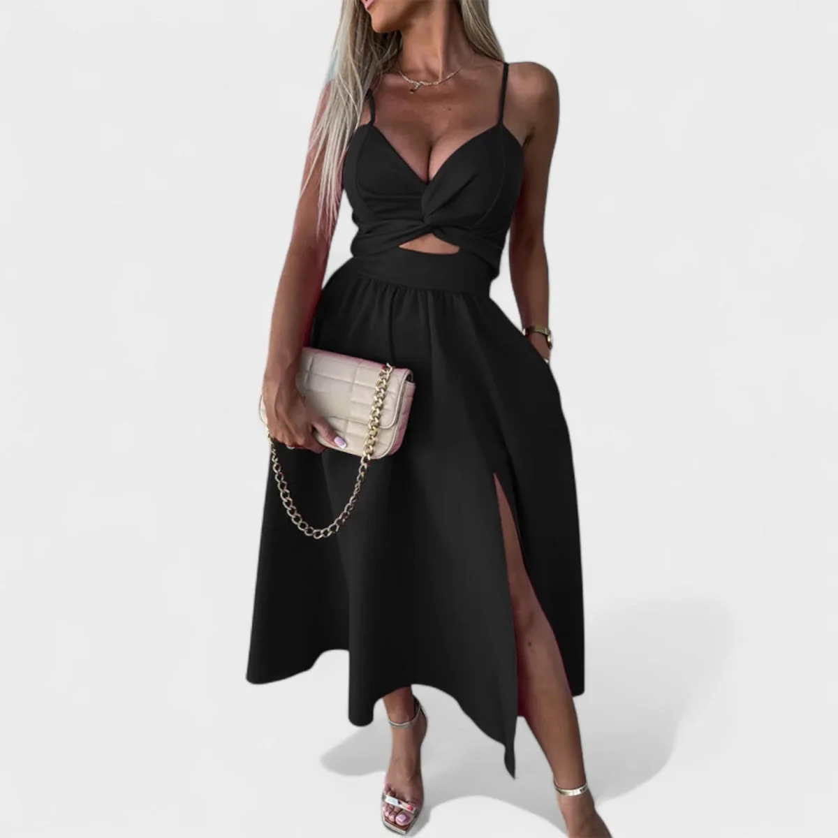 Célia | Vestido Midi com Abertura - Image 5
