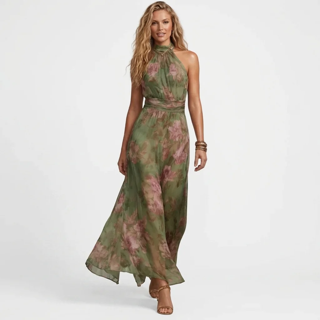 Aurélia | Vestido Maxi Floral Verde - Image 2
